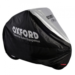 Husa Bicicleta Oxford Aquatex, pentru 1 bicicleta, Negru/Argintiu