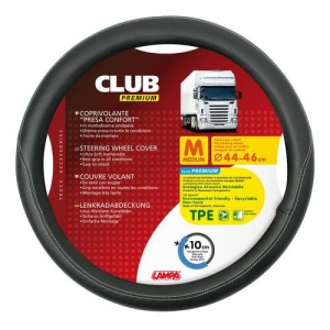 Husa volan Lampa Club Premium, 44/46 cm, Negru