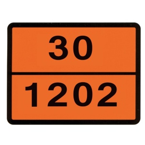 Placa ADR 30-1202, HICO TWY012/K, 30 x 40 cm, diesel, portocaliu, negru