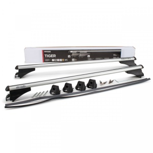 Bare transversale Menabo Tiger Silver XL pentru Dacia Lodgy 2012+, cu bare longitudinale integrate
