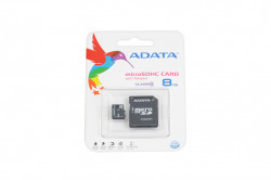 Card de memorie ADATA MicroSDHC, 8GB, Class 4 cu adaptor SD