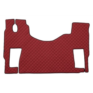 Covoras camion F-Core, Piele-ECO, pentru MERCEDES ACTROS MP2 / MP3, podea plata, scaun pasager rotativ, Rosu