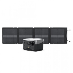 Generator solar portabil EcoFlow River 2 + panou solar pliabil si portabil EcoFlow 110W