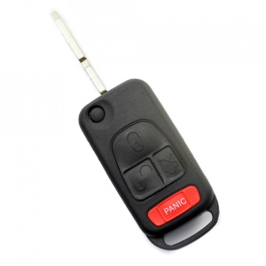 Mercedes Benz - Carcasa tip cheie briceag cu 3 butoane, buton panica, lama 4 "piste"