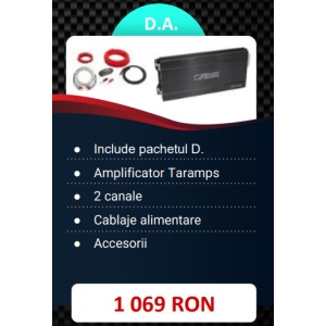 Pachet 2 Difuzoare Audio System MX 165 EVO pentru usile din fata + Amplificator Taramps si accesorii