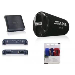 Pachet Subwoofer Alpine + Amplificator Alpine, SWT-12S4 + BBX-T600+350940, Tub Bass-Reflex, 30 cm, 300W RMS, 2 canale, 300W RMS max