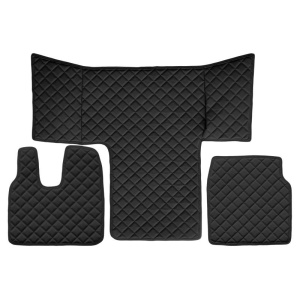 Set 3 covorase camion F-Core, Piele-ECO, pentru MAN TGS, cabina L, LX, Negru