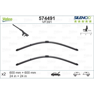 Set Stergatoare Valeo Silencio X.Trm 600/600 Mm Vf391