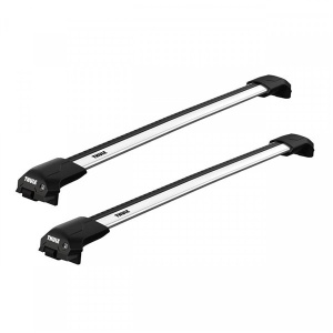 Bare transversale Thule Evo Raised Edge Silver dedicate pentru Dacia Sandero Stepway 2013-2020 cu bare longitudinale