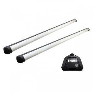 Bare transversale Thule Evo Raised Rail Profesional dedicate pentru Dacia Sandero Stepway 2013-2020 cu bare longitudinale