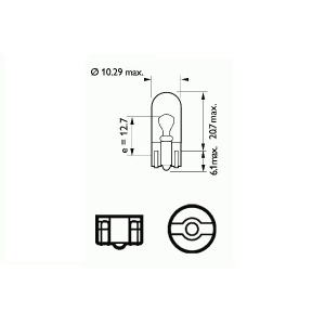 Bec Soclu Sticla 12V W5W Set 20 Buc Sct