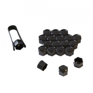 Capac Prezoane 17 Mm Negru Set 20 Buc+Cleste