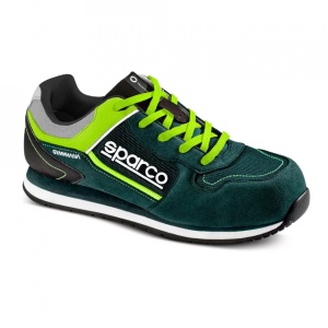 Incaltaminte de protectie SPARCO GYMKHANA - microfibra/net, Negru/Verde , marime: 44