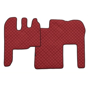 Set 2 covorase camion F-Core, Piele-ECO, pentru Renault Magnum, Rosu