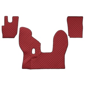 Set 3 covorase camion F-Core, Piele-ECO, pentru DAF CF, transmisie manuala, Rosu