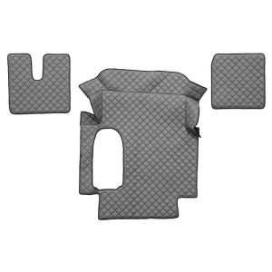 Set 3 covorase camion F-Core, Piele-ECO, pentru MAN TGA, cabina lata 250 cm, Gri