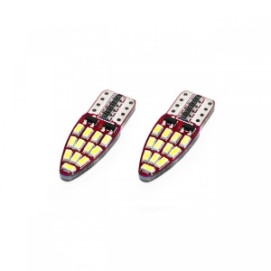 Set becuri auto cu LED CANBUS T10e W5W 24 SMD Alb 12V