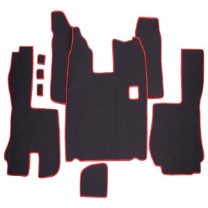 SET COVORASE PIELE ECOLOGICA TRUCK UMBRELLA PENTRU SCANIA SERIA R 2005-2016, MANUALA, NEGRU