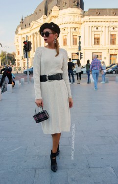 *Rochie Dama "Gemma" Cream by JukaFashion.ro cod G02