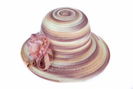 *Palarie Eleganta de Vara "Bishop" Roz