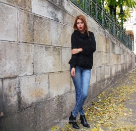 Pulover Dama "Cosmo" Black by JukaFashion.ro cod Z6