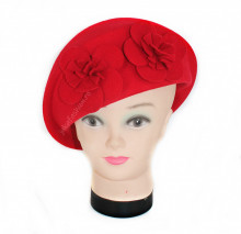 *Basca tip Toca "Brigitte" Rosie by JukaFashion.ro