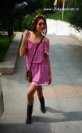 Rochie  "Hippie" Pink by JukaFashion.ro cod 75B