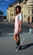 Sarafan Bumbac "Nadia" Pink by JukaFashion.ro cod 8888B