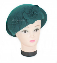 *Basca tip Toca "Brigitte" Verde by JukaFashion.ro