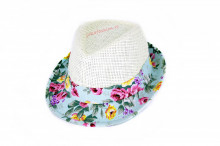 *Palarie Copii Vara "Flowers" Blue by jukafashion.ro