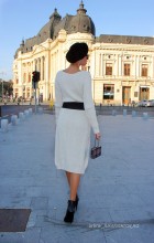 *Rochie Dama "Gemma" Cream by JukaFashion.ro cod G02