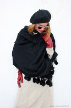 *Sal Dama PREMIUM "Borlas" Black by jukafashion.ro cod PRM154