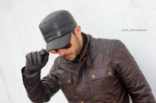 sapca piele barbat basca cozoroca