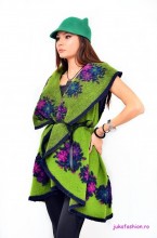 Cardigan 'Russian Kiss" Green Apple by JukaFashion.ro cod RUS1
