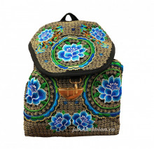 *Rucsac Traditional "Dacica" Blue by JukaFashion.ro