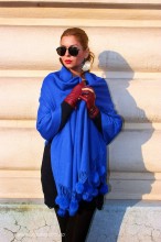 *Sal Dama PREMIUM "Borlas" Blue by jukafashion.ro cod PRM15