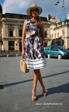 Set Dama  "Coquette" Black&White by JukaFashion.ro cod 206B