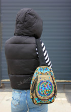 *Rucsac Traditional "Boho" Blue by JukaFashion.ro
