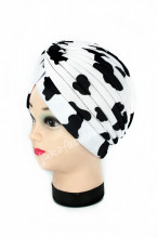 Turban Femei "Bubbles" Black & White by jukafashion.ro
