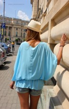 Bluza Dama "Breeze" Blue by JukaFashion.ro (2018)