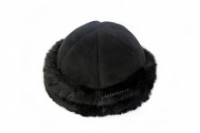 Caciula Blana Artificiala "Zasha" Black by JukaFashion.ro
