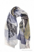 *Esarfa PREMIUM "Grafitti" Grey by jukafashion.ro (2018)