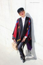 Poncho Dama "British" Negru by JukaFashion.ro (2018)