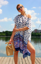 Rochie Plaja Pareo "Daisy" Bleumarine