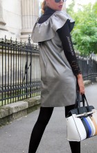 Rochie Sarafan "Selenika" Dark Silver by JukaFashion.ro cod BH9