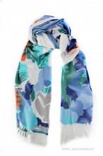 *Esarfa PREMIUM "Primavera" Blue by jukafashion.ro (2018)