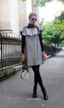 Rochie Sarafan "Selenika" Dark Silver by JukaFashion.ro cod BH9