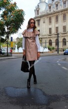 Rochie Sarafan "Selenika" Rose Quartz by JukaFashion.ro cod BH8