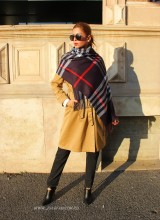 *Sal Esarfa Pashmina "British" Blue Edition by jukafashion.ro cod PRM1