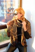 *Sal Esarfa Pashmina "Ederra" Golden by jukafashion.ro (2018)